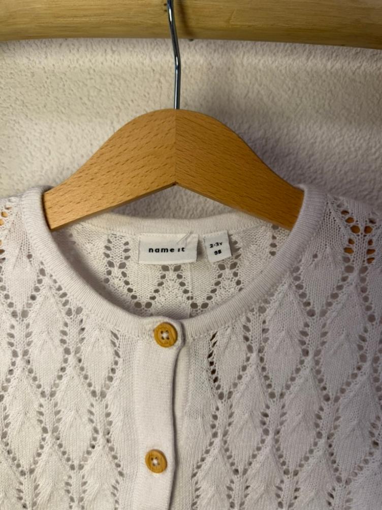 Pre-Loved Strickcardigan von name it – Weiss I Grösse 98 - 1