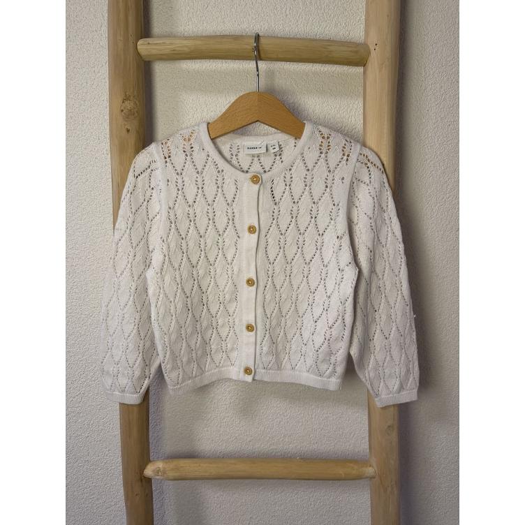 Pre-Loved Strickcardigan von name it – Weiss I Grösse 98