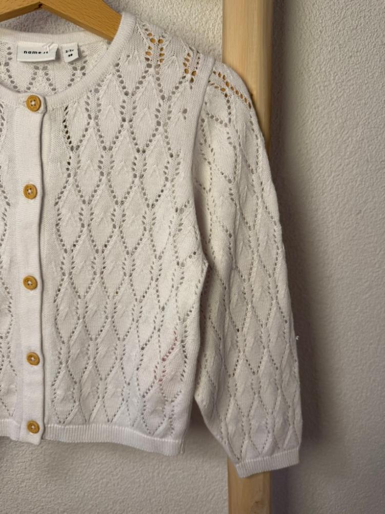 Pre-Loved Strickcardigan von name it – Weiss I Grösse 98 - 0