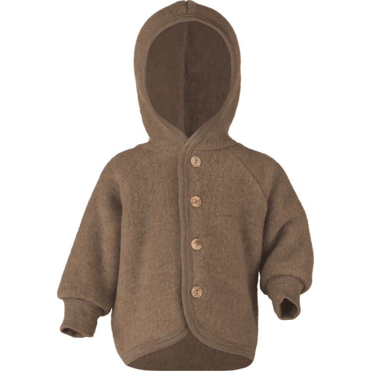 ENGEL Wollfleece Kapuzenjacke