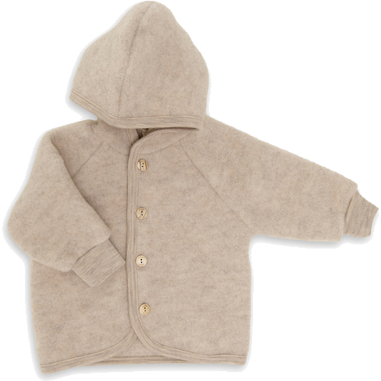ENGEL Wollfleece Kapuzenjacke