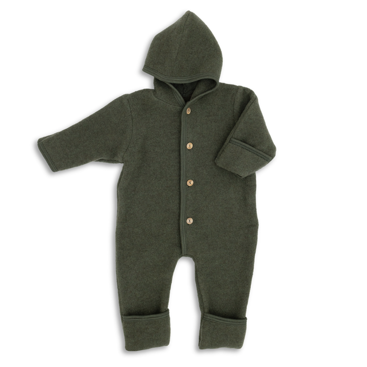 Wollfleece-Overall mit Kapuze von ENGEL Natur