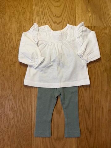 Pre-Loved Babybluse von Sfera I Weiss I Grösse 3–6M - 0