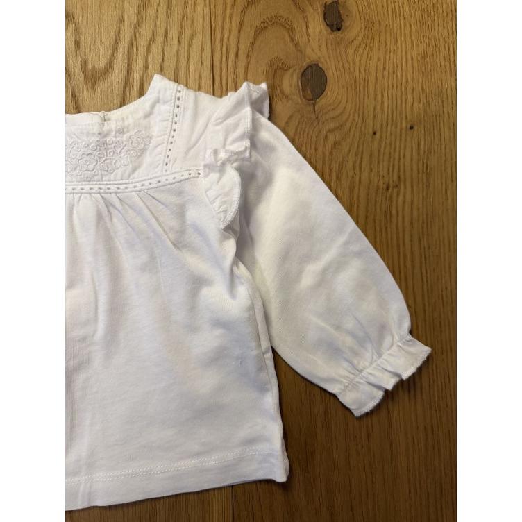 Pre-Loved Babybluse von Sfera I Weiss I Grösse 3–6M