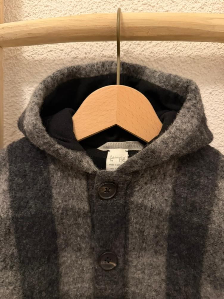 Pre-Loved Wollwalk-Overall von Hessnatur | Grau | Grösse: 62/68 - 1