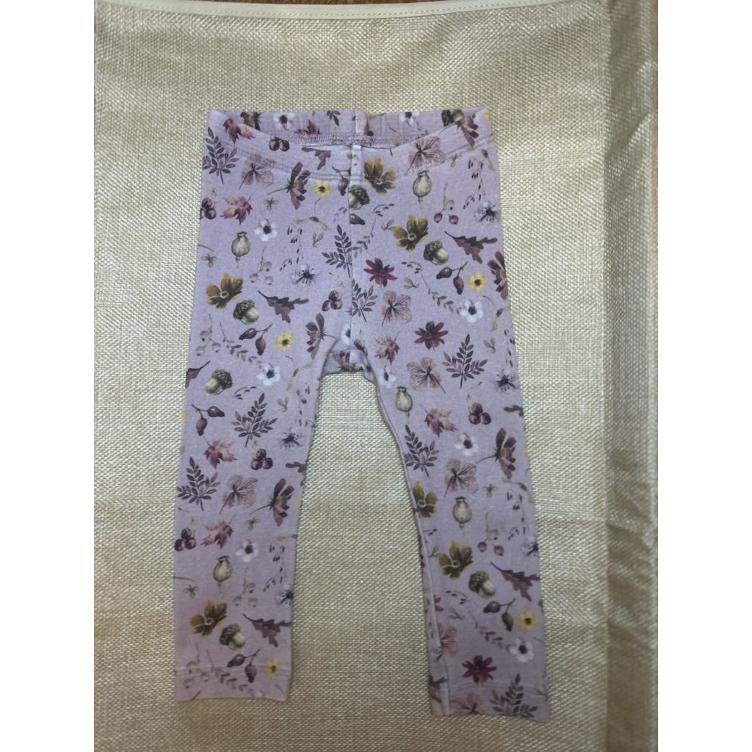 Pre-Loved Leggings – Violet Ice mit Blumenprint I Grösse: 74