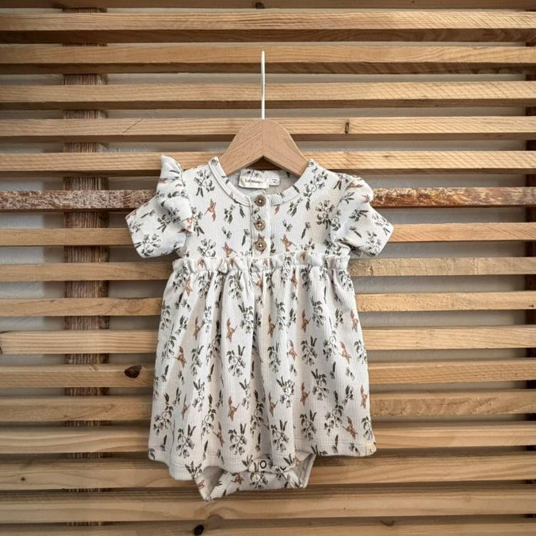 Pre Loved Kleid mit integriertem Body von Lil` Atelier I Weiss I Gr. 68