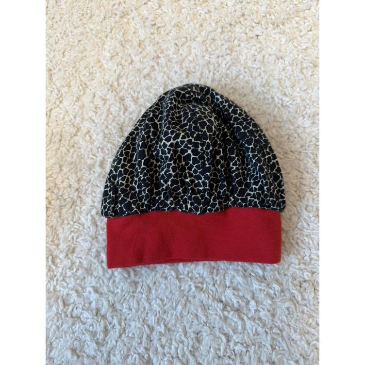 Pre-Loved Baby Mütze von Original Tiger | Leo Print / Rot | Grösse: 0–12M