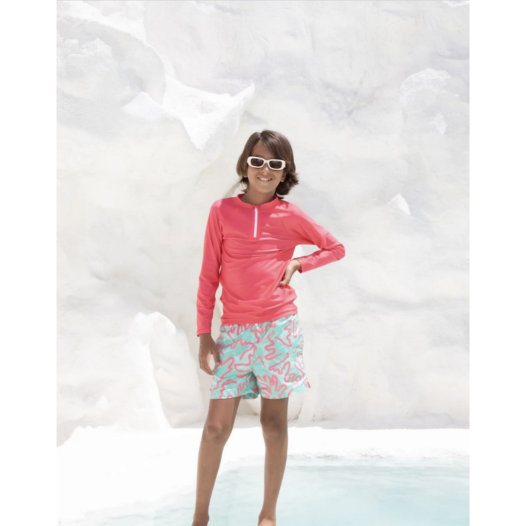 KINDISCH UV-Shirt Langarm – Paradise Rot