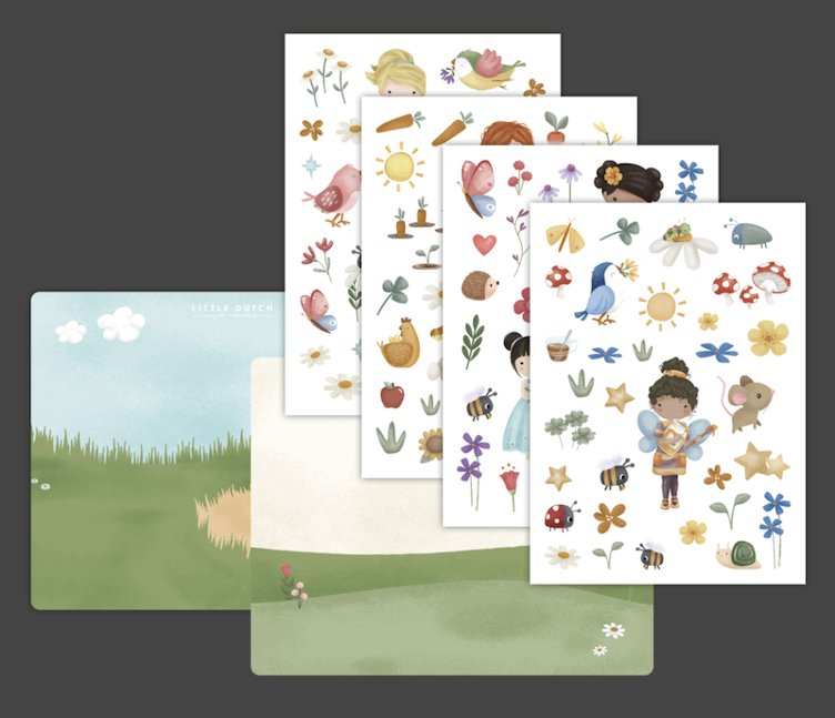 Fenstersticker – Rosa & Friends I Little Dutch - 0