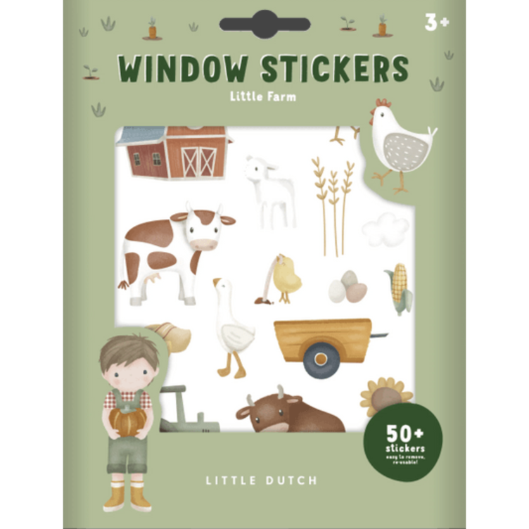 Little Dutch – Wiederverwendbare Fenstersticker für Kinder (über 50 Sticker pro Set)