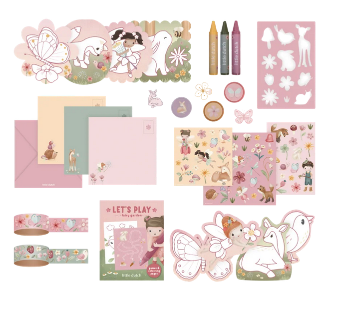 Little Dutch Bastel Box Koffer Rosa – Fairy Garden - 1
