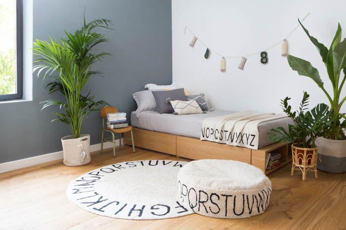 Rug Round ABC Natural-Black `Lorena Canals` - 1