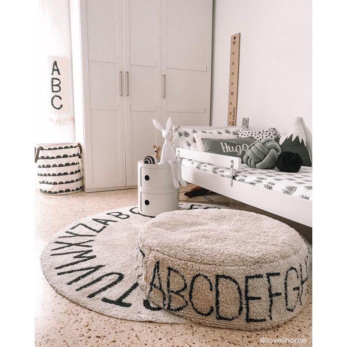 Rug Round ABC Natural-Black `Lorena Canals` - 0