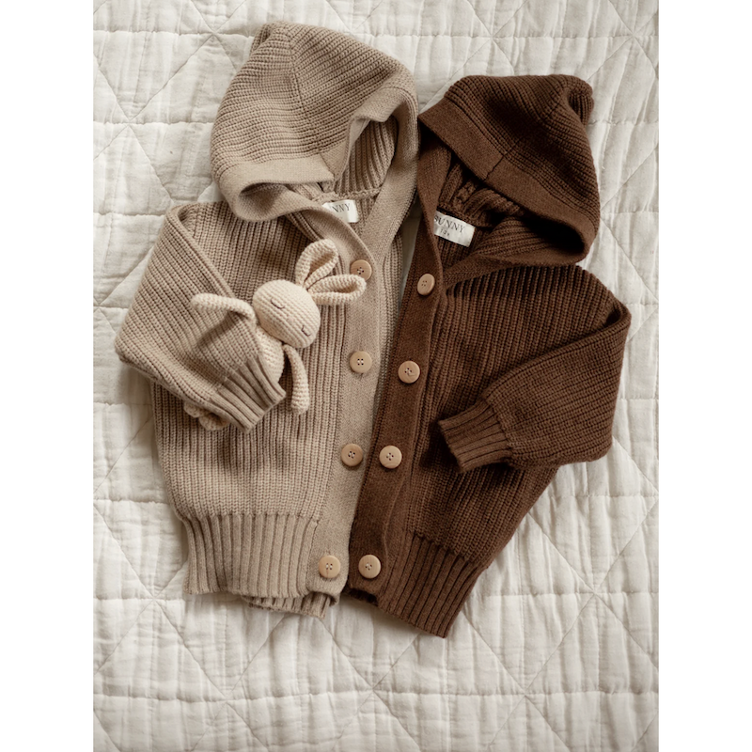 Cardigan mit Kapuze – Bio-Baumwolle & Cashmere I SUNNY