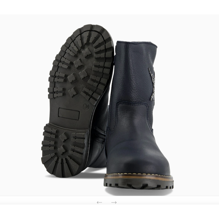 Wasserdichte Winterstiefel mit Lammfell `TEX` in Blau - CLIC - 3