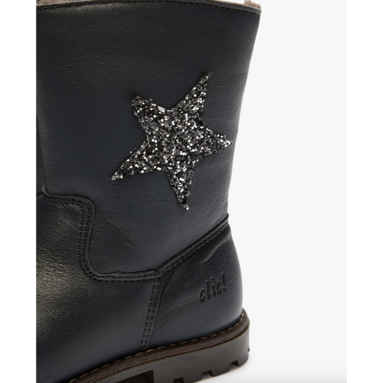 Wasserdichte Winterstiefel mit Lammfell `TEX` in Blau - CLIC - 5