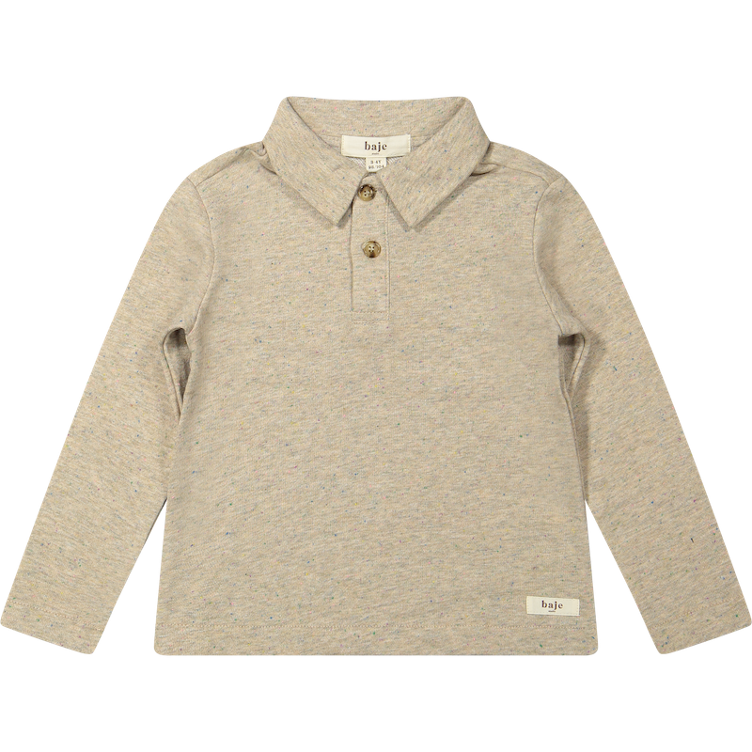 Polo Langarm – Melange Jersey von Baje Studio