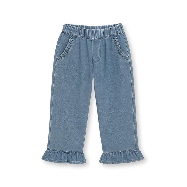 FLiiNK – DON ROSE Pant aus 100% Baumwolle (Light Denim) mit Stickerei