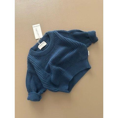GUAPOO – Chunky Sweater Deep Blue (100 % Bio-Baumwolle, GOTS)