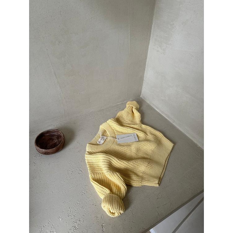SALE I GUAPOO – Chunky Sweater Buttercream (100 % Bio-Baumwolle, GOTS) I Gr. 2-3Y