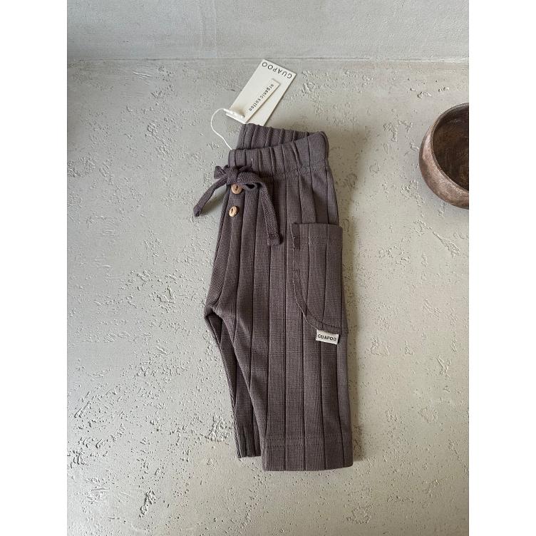 GUAPOO – Organic Rib Leggings Brown (100 % Bio-Baumwolle, GOTS)