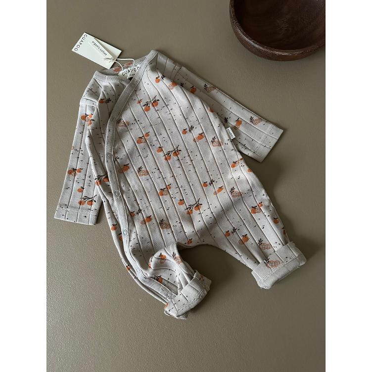 SALE I GUAPOO – Onesie Mini Clementines (100 % Bio-Baumwolle, GOTS) I Grösse 80 9-12M