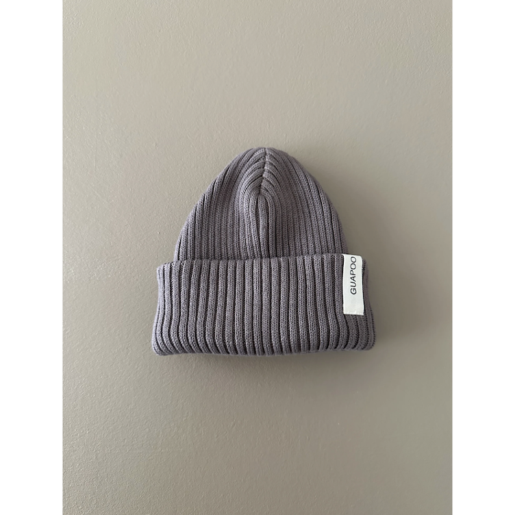GUAPOO – Heavy Rib Beanie Brown (100 % Bio-Baumwolle, GOTS)