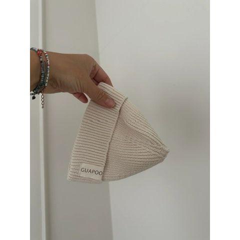GUAPOO – Knit Beanie Dove (100 % Bio-Baumwolle, GOTS)