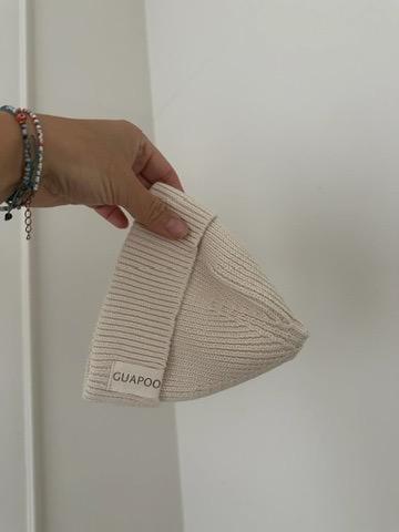 GUAPOO – Knit Beanie Dove (100 % Bio-Baumwolle, GOTS) - 1