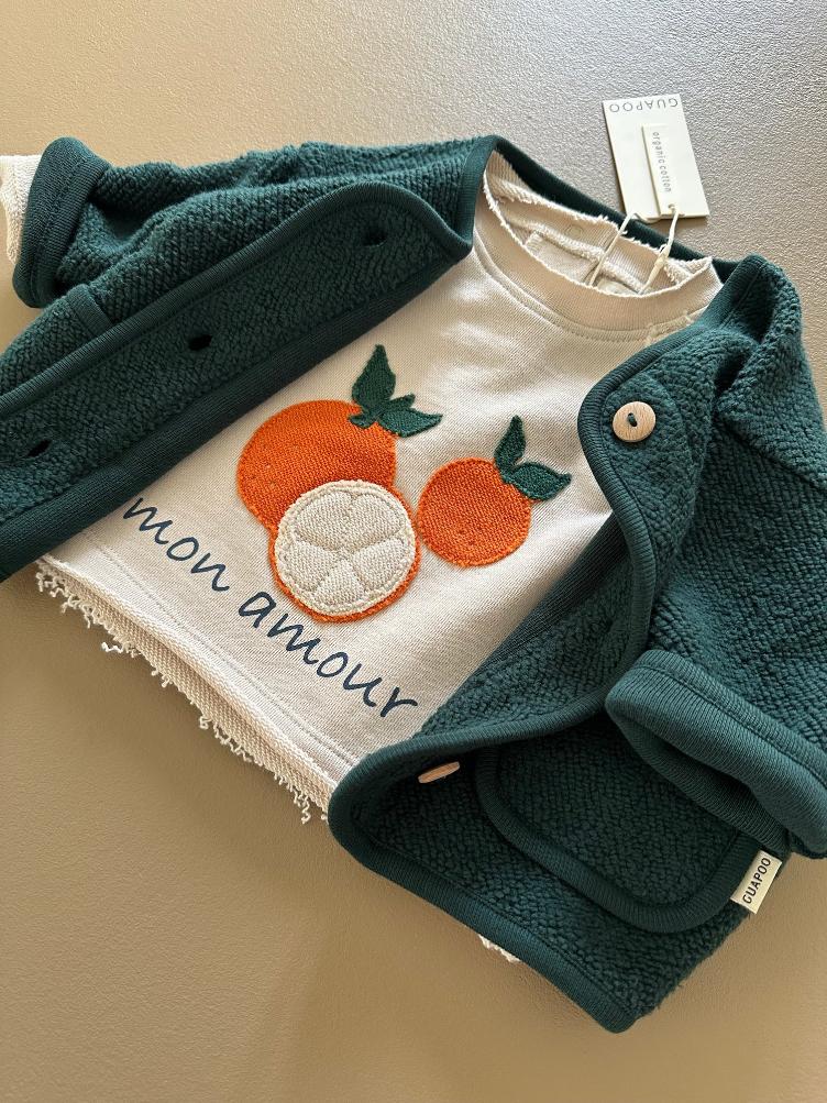 SALE I GUAPOO – Sweatshirt Clementine Mon Amour I Gr. 3-6M - 0