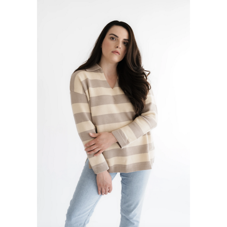 Leichter Strickpullover aus 100% Baumwolle | Santabarbara The Label