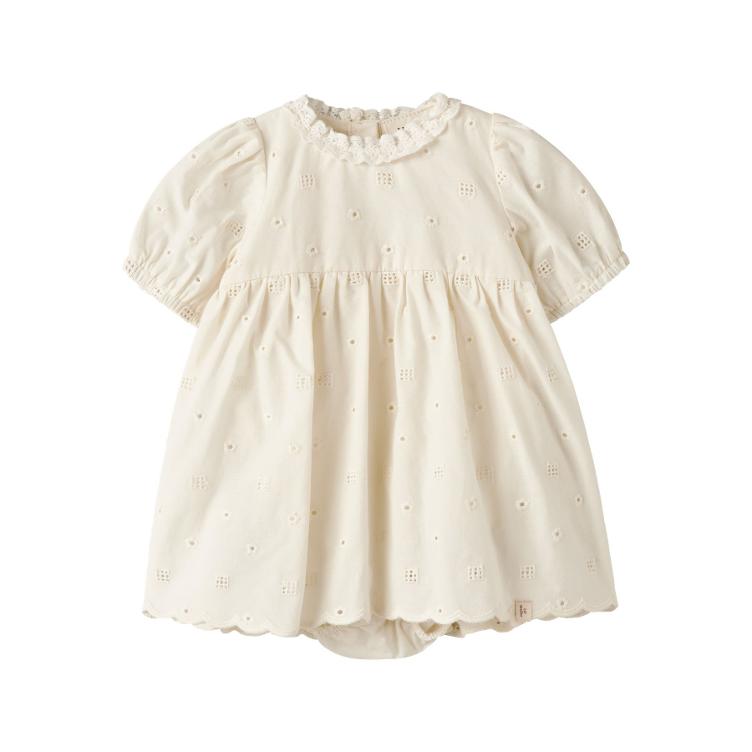 Lil’ Atelier Baby Body Kleid Flores – Coconut Milk