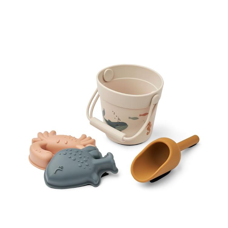 Mini-LIEWOOD Mini-Strandset mit Meerestier-Druck – Sea Creature / Sandy