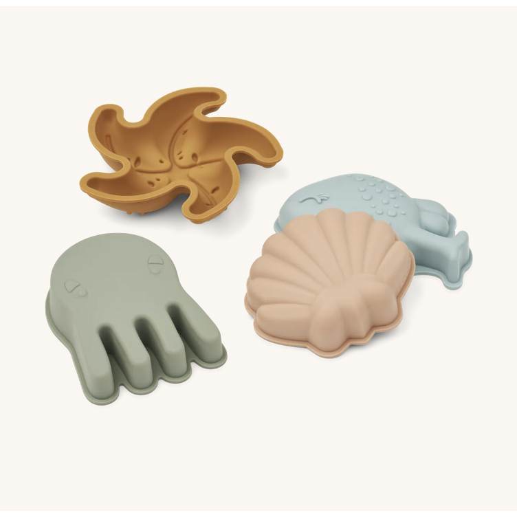 LIEWOOD Gill Mermaid Sand Moulds 4-Pack
