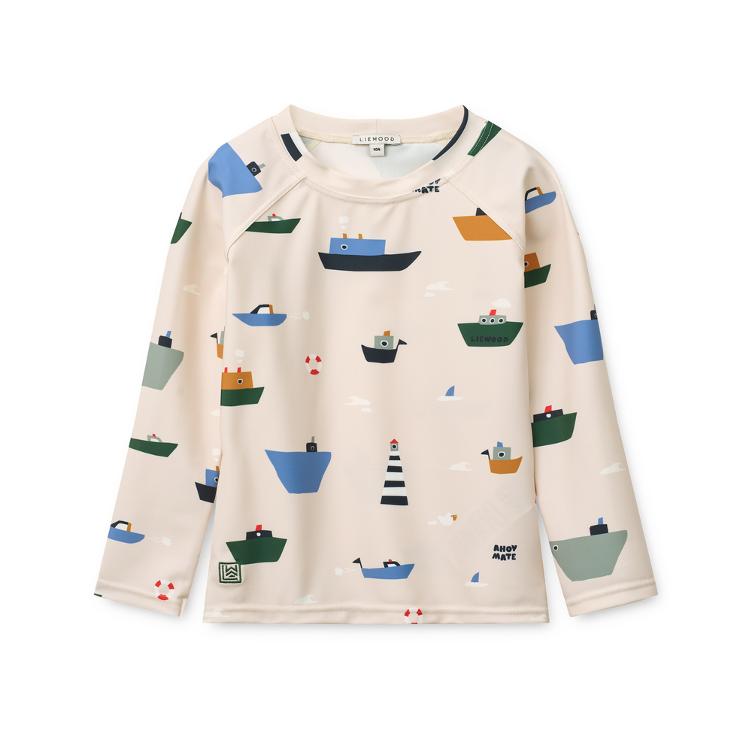 Noah Printed Longsleeve Swim Tee – Sea Creature / Sandy LIEWOOD