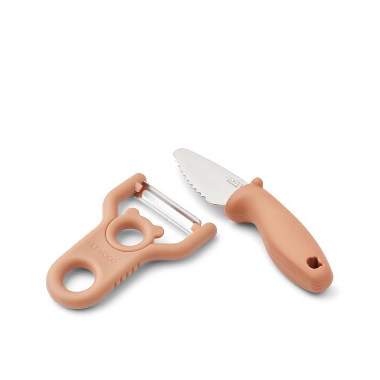 LIEWOOD Pertense Peeler & Knife Set – Kindgerechtes Messer- & Schäler-Set