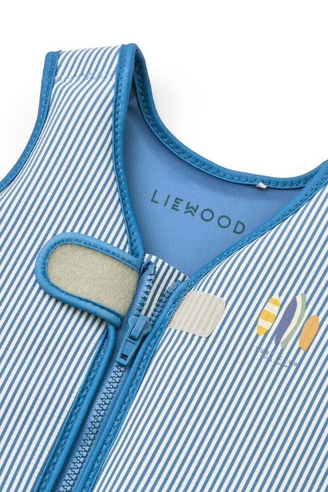 LIEWOOD Dove Seersucker Schwimmweste – Riverside / Crème de la Crème - 1