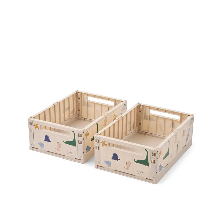 LIEWOOD Weston Aufbewahrungsbox M 2er-Set – Dino Roar / Sandy