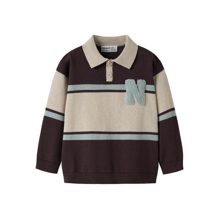 NAME IT Strickpolo – Chocolate Plum