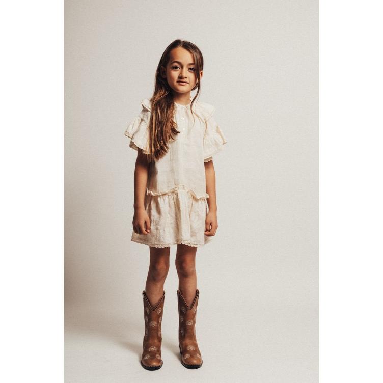 SALE | Rüschenkleid `Off-White Shell`- BAJE Studio I Gr.134/149