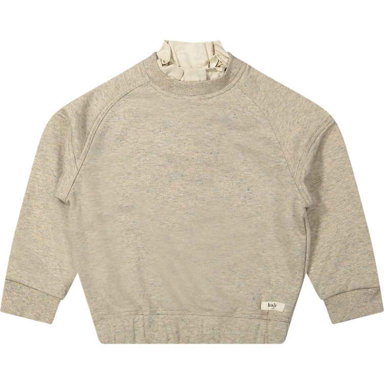 Sweatshirt mit Leinen-Rüschenkragen - Baje Studio