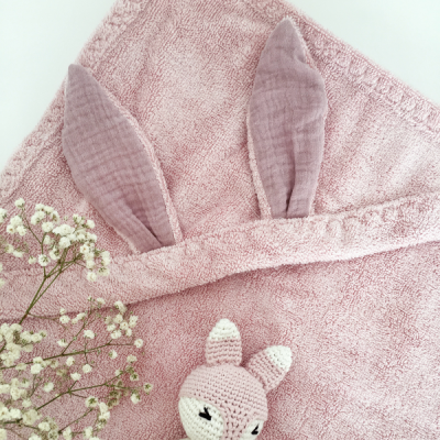 Bamboo Towel Bunny - Blush Pink MAYLILY