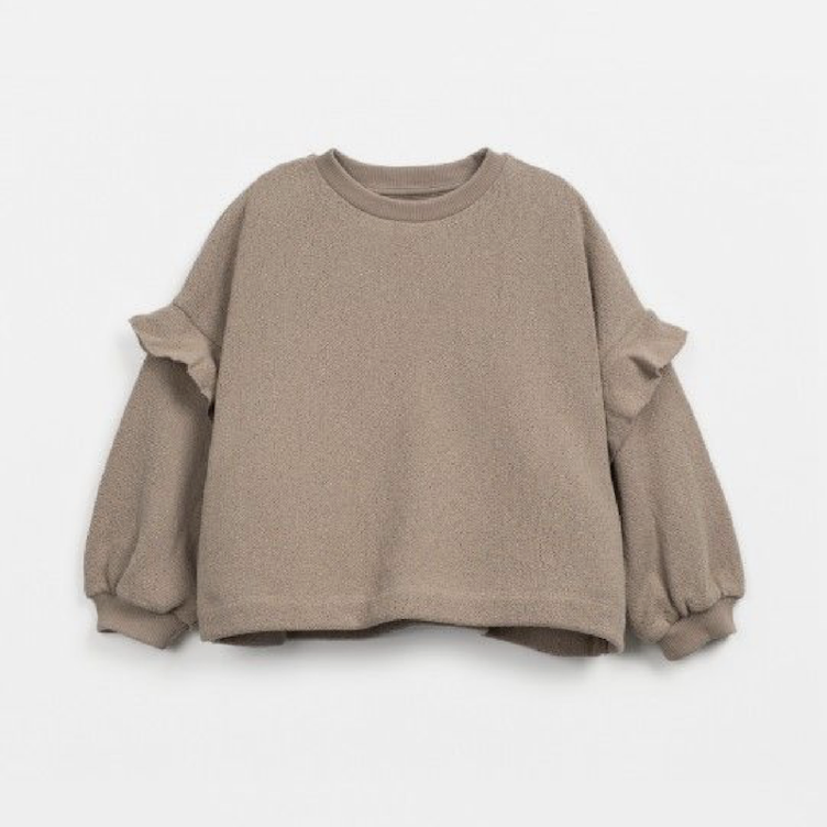 SALE I Sweatpullover aus Regenerativer Baumwolle mit Rüschen - PLAY UP