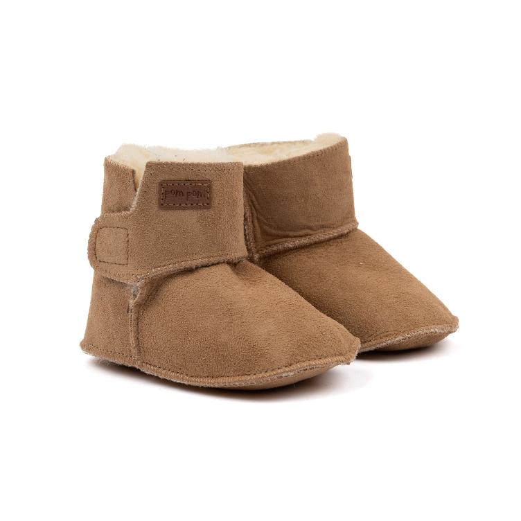 Schaffell Baby Stiefel - POM POM