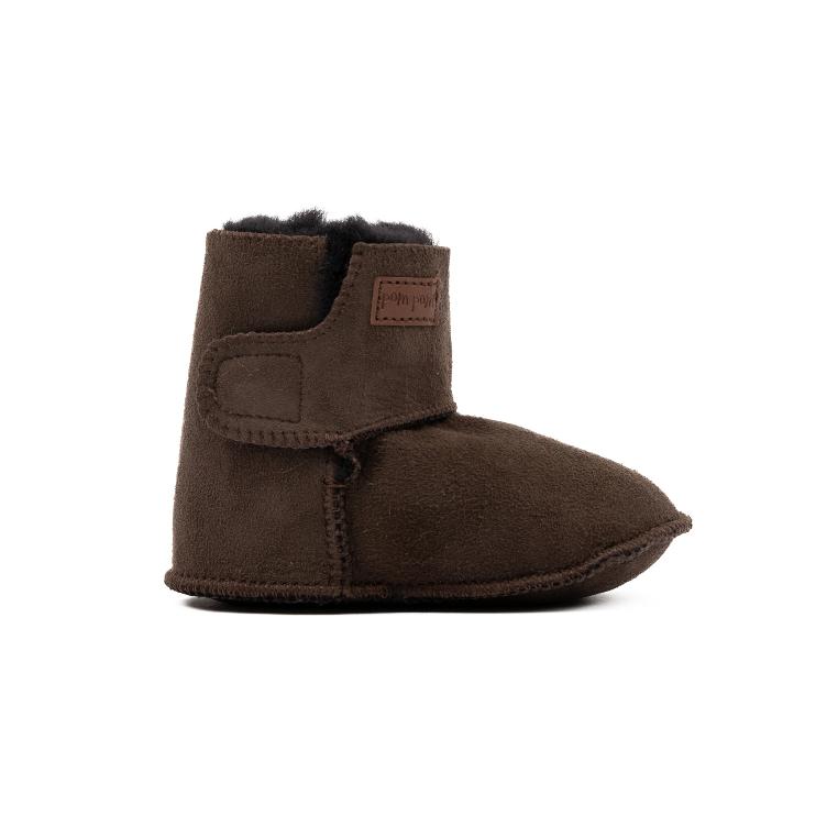 Schaffell Baby Stiefel - POM POM - 0