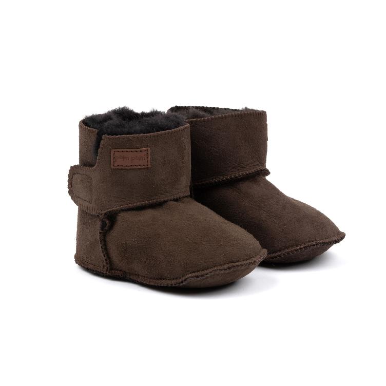 Schaffell Baby Stiefel - POM POM