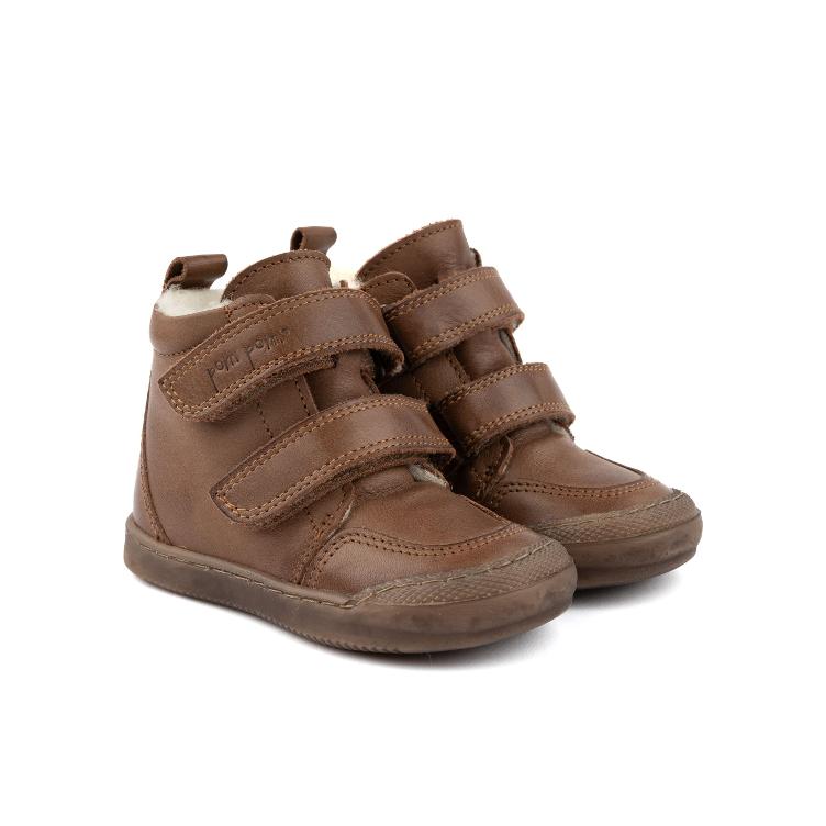 SAE I Leder Stiefel mir Wollfutter - POM POM