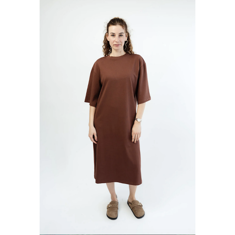 SALE I Santabarbara The Label T-Shirtkleid – Haselnuss