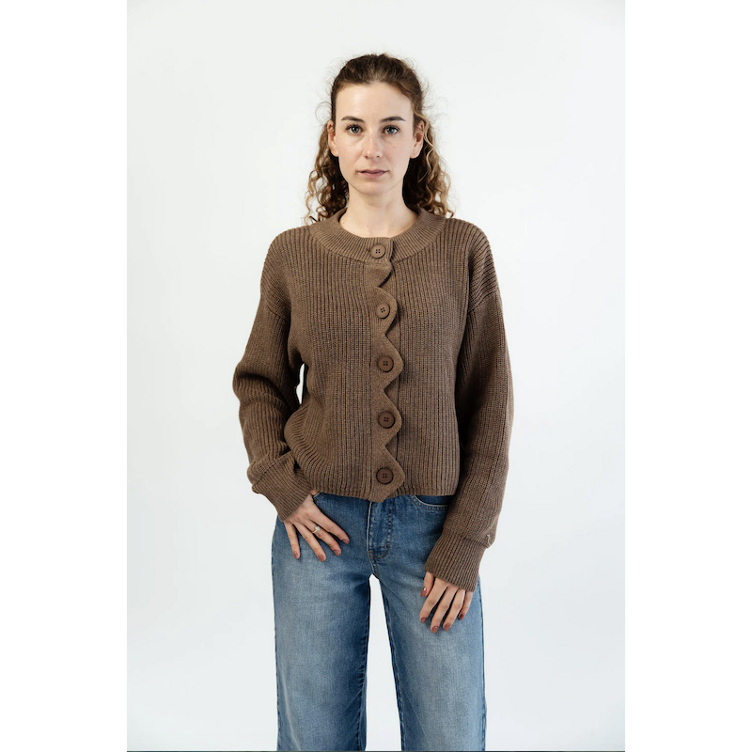 Santabarbara The Label Wellencardigan – Haselnuss